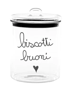 Simple Day Biscottiera in Vetro "Biscotti buoni"