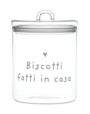 Simple Day Biscottiera in Vetro "Biscotti fatti in casa"