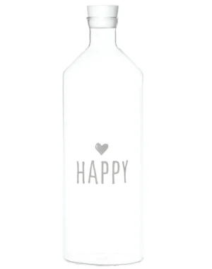 Simple Day Bottiglia in Vetro "Happy"