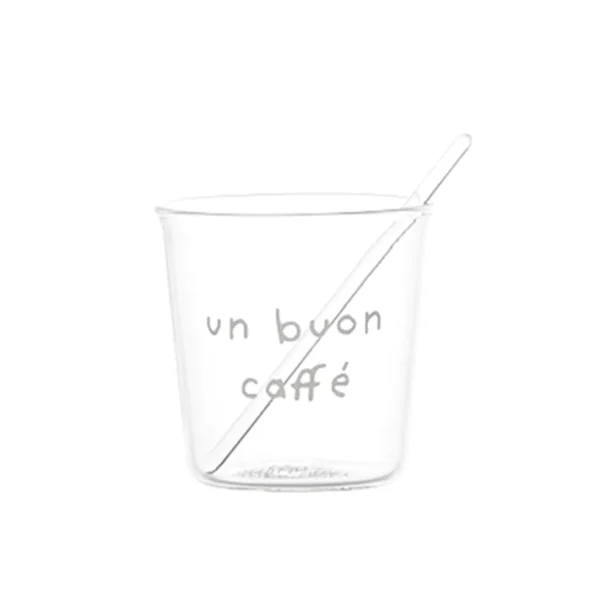 Simple Day Set 4 Bicchierini da Caffè "Un buon caffè"