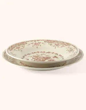 Servizio 6 posti tavola (18 pz) "Rose" terracotta Bitossi Home