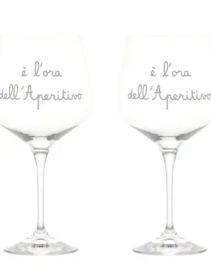 Set 2 calici cocktail "E' l'ora dell'aperitivo" 82cl