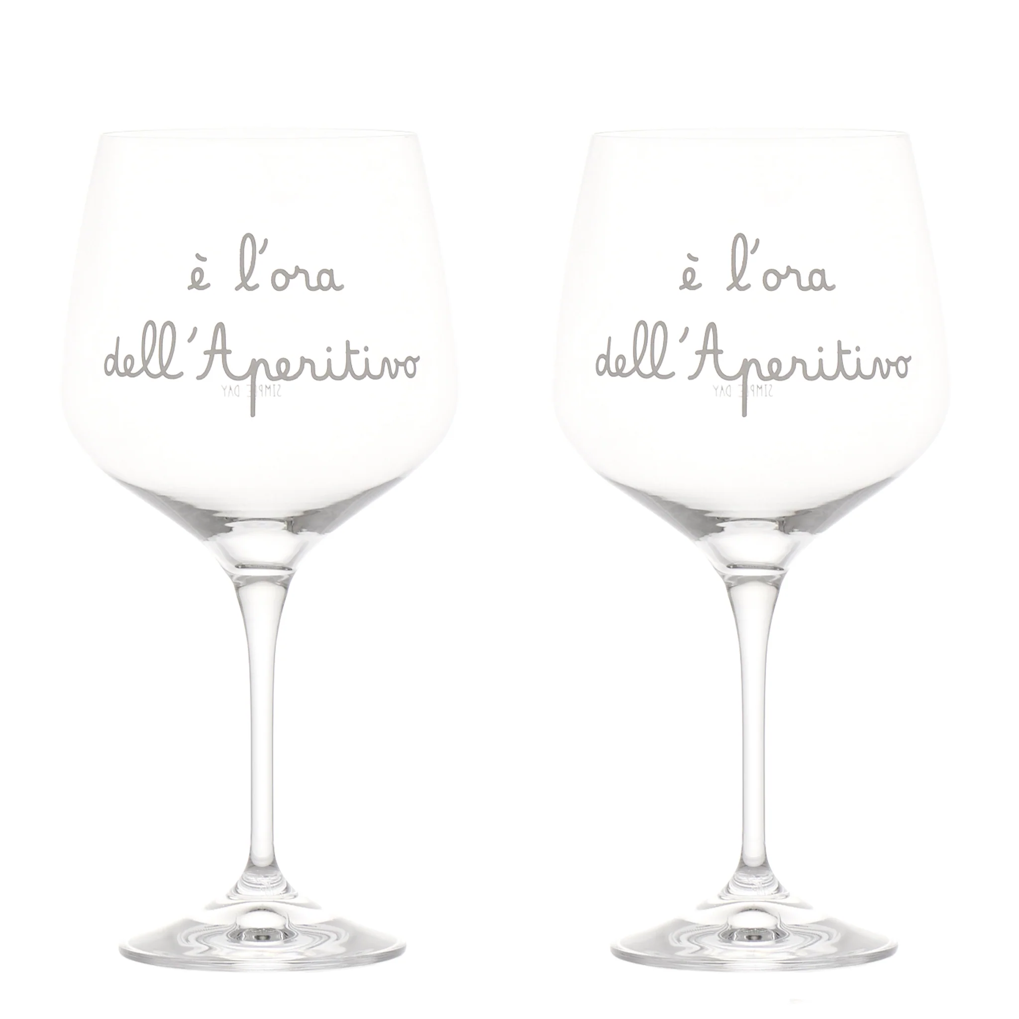 Set 2 calici cocktail "E' l'ora dell'aperitivo" 82cl