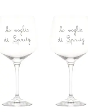 Set 2 calici cocktail "Ho voglia di spritz" 82cl