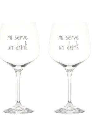 Set 2 calici cocktail "Mi serve un drink" 82cl