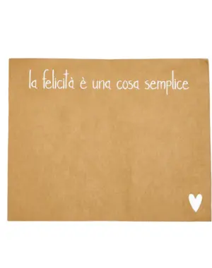 Simple Day Tovaglietta "La felicità è una cosa semplice"