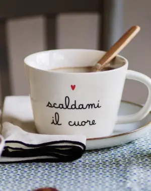 Simple Day Tazza Colazione "Scaldami il cuore"
