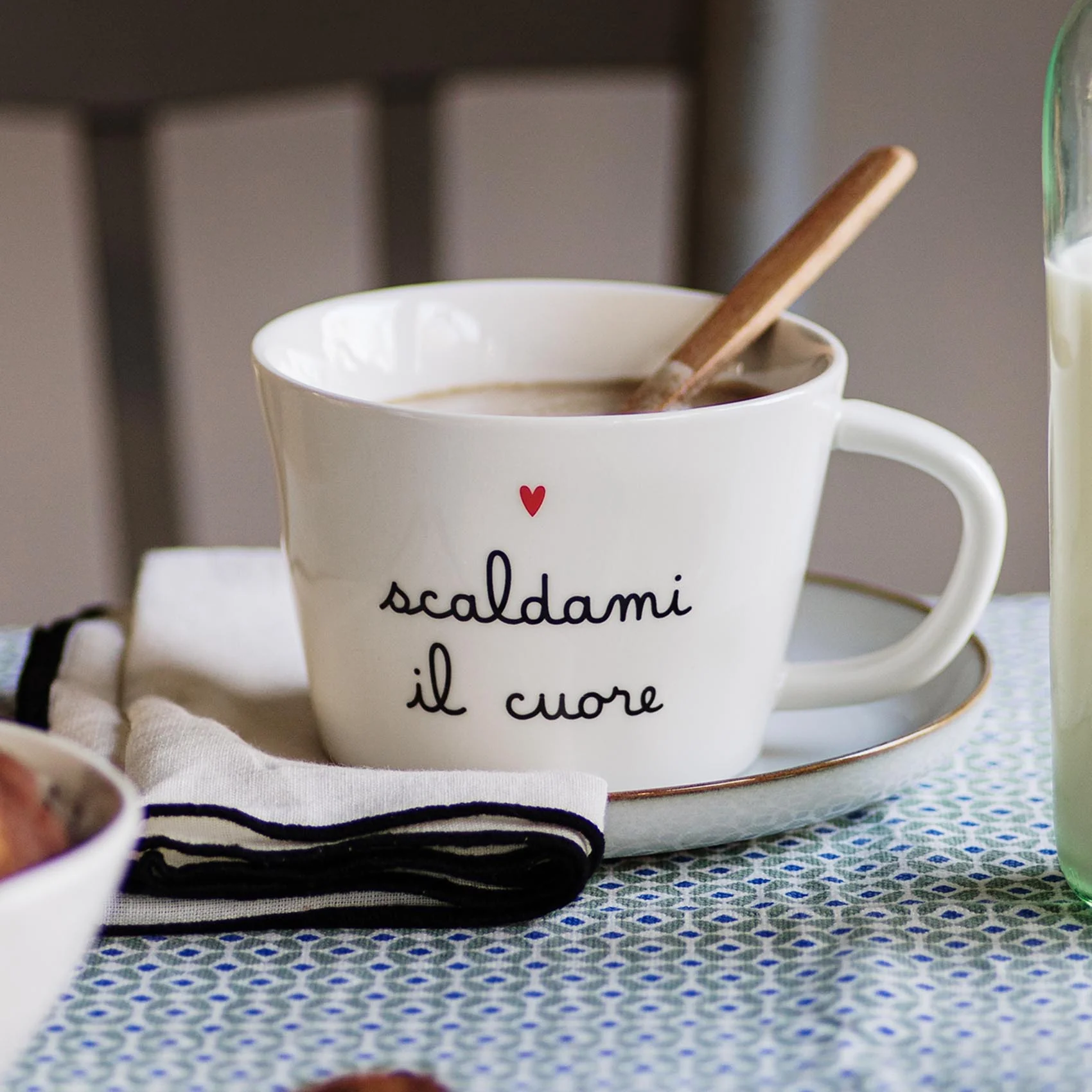 Simple Day Tazza Colazione "Scaldami il cuore"