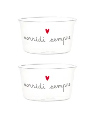 Simple Day Set 2 coppette "Sorridi sempre"