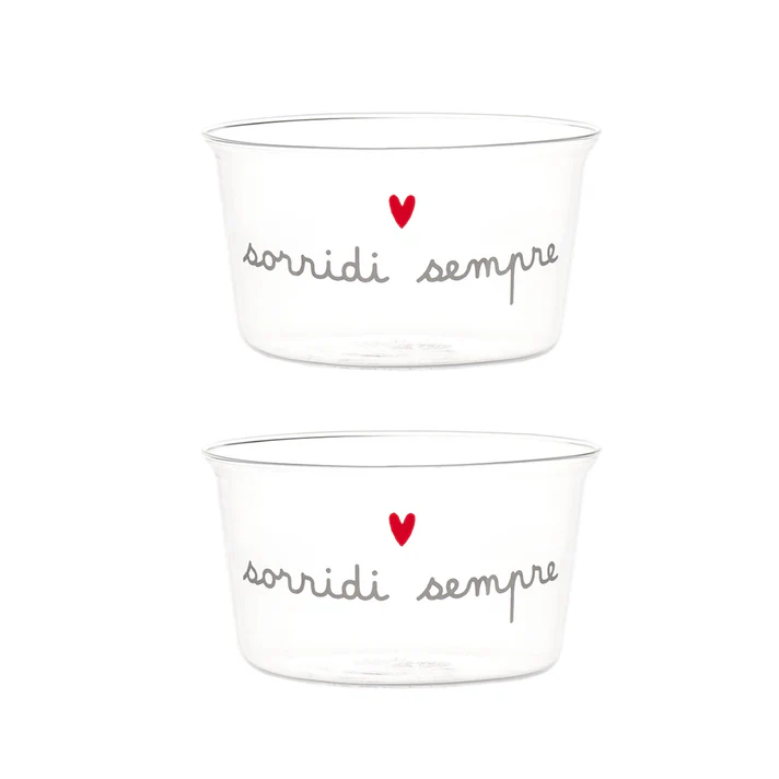 Simple Day Set 2 coppette "Sorridi sempre"