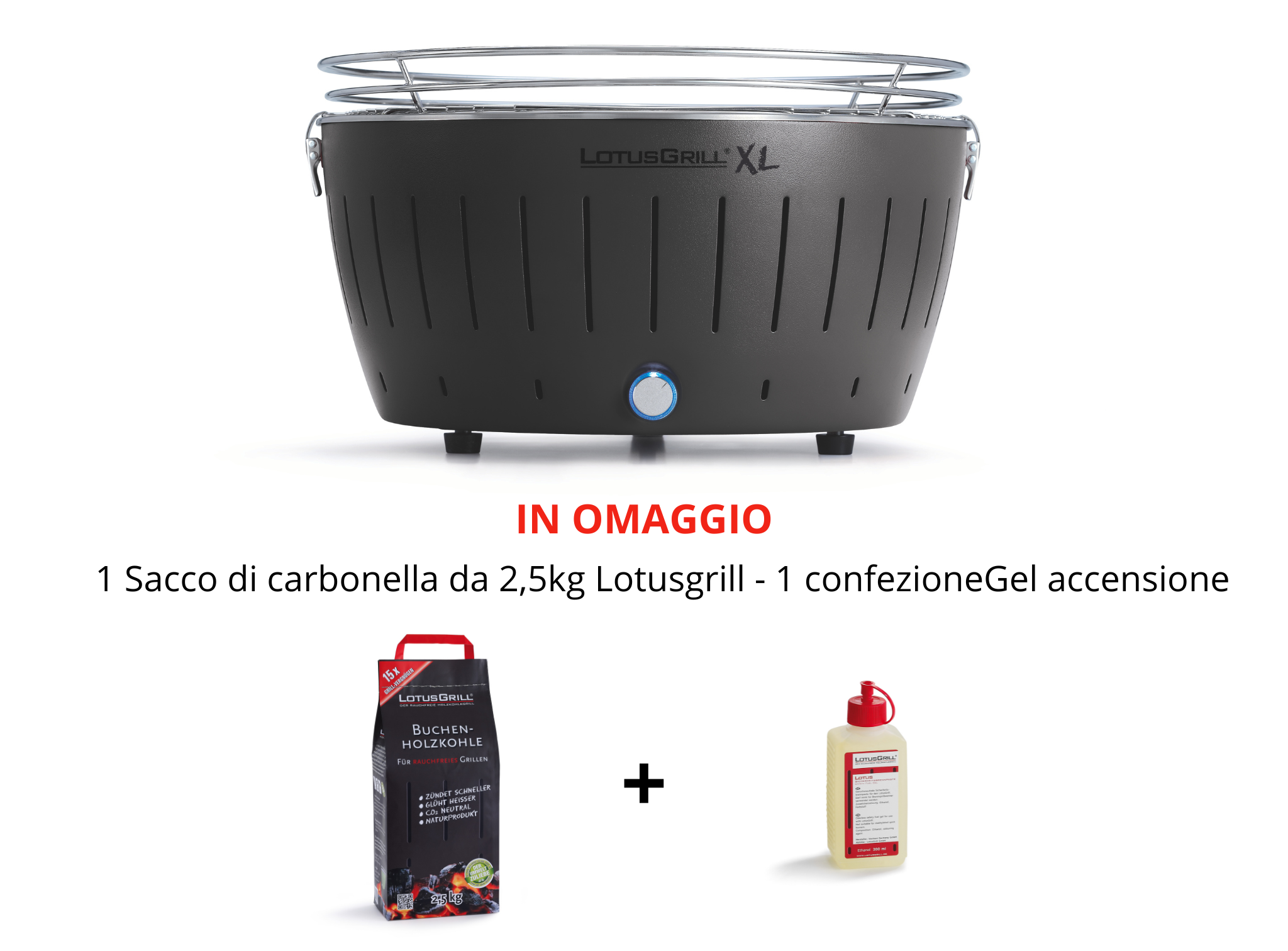 LOTUS GRILL XL nuovo modello ANTRACITE