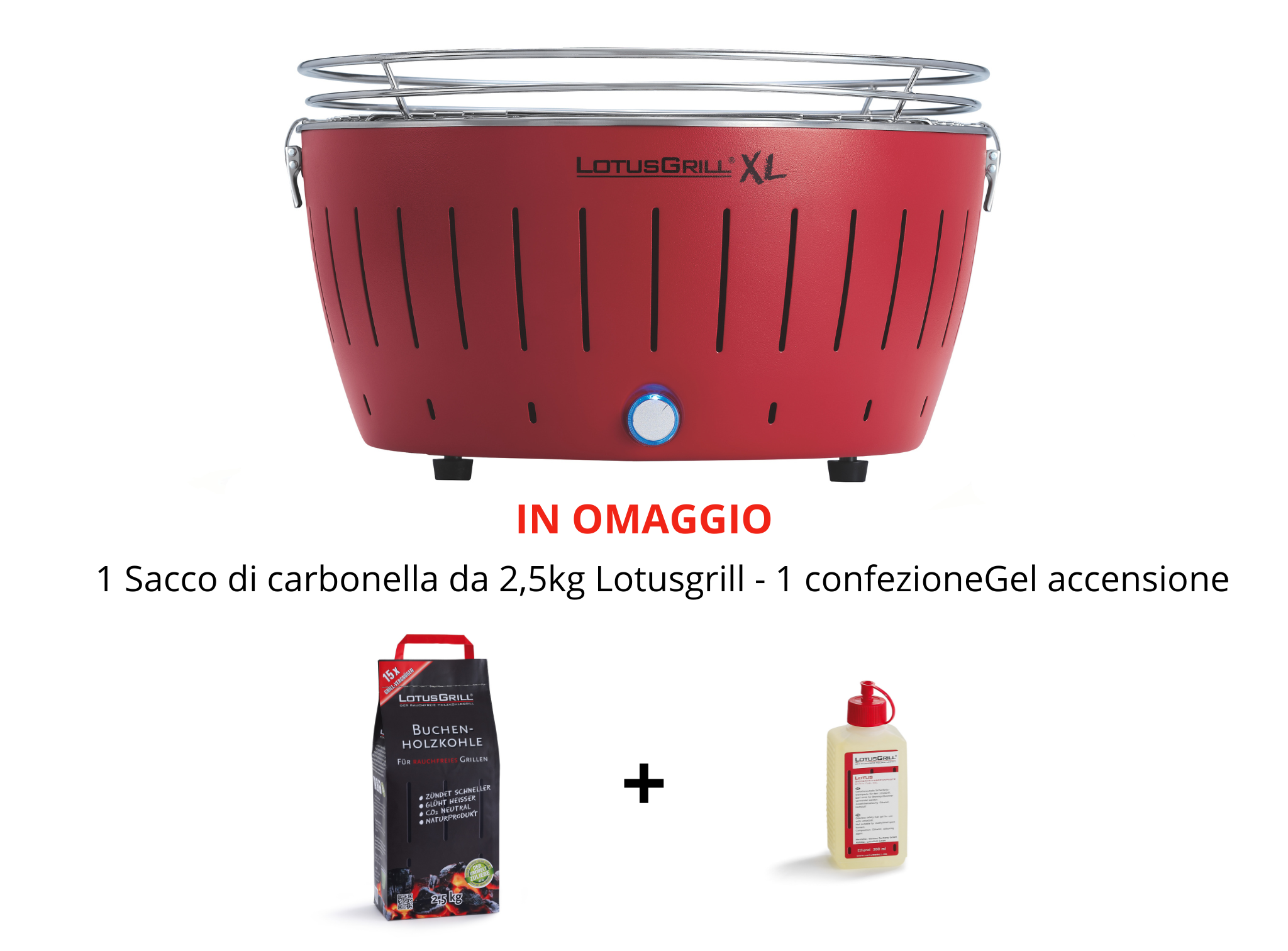 LOTUS GRILL XL nuovo modello ROSSO